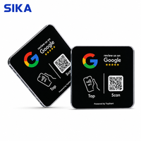 Carte de membre intelligente en acrylique SIKA avec puce NFC et code QR pour restaurants, cafés, hôtels, salons, barbiers, et plaque de table personnalisée
