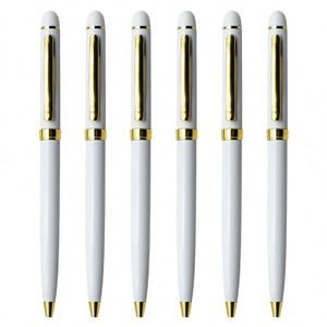 Bolígrafo Metálico Personalizado con Logotipo, Diseño Intercontinental Blanco y Dorado, Punta de 1.0 mm, para Deportes, Promociones, Reuniones de Negocios - Product Image 2