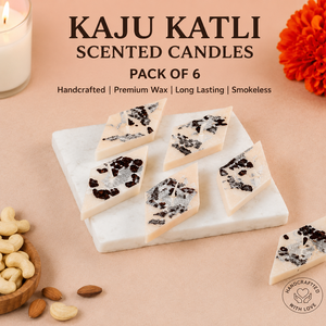 Wholesale Kaju Katli Scented <b>Candles</b> Pack of 6 Decorative Wax <b>Candles</b> for Home Decor Festival <b>Gift</b> and Celebration - Product Image 1
