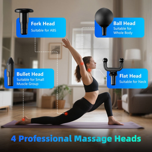 Tessuto profondo palmare a quattro teste collo posteriore vibrazione bastone martello vibratore corpo pistola per massaggio muscolare - Product Image 2
