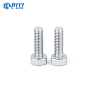 Vis à tête hexagonale en aluminium 6061, filetage métrique complet M5 M6 M8 M10 M12 M16, fixation légère, fourniture d'usine RIYI Chine