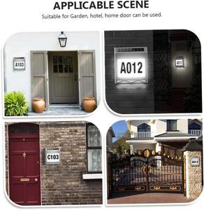 Panneau d'Adresse LED Solaire Étanche Extérieur Jardin Maison Hôtel Plaque de Porte Applique Numéro de Maison Lumière - Product Image 3