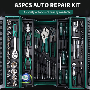 Combination 85 Pcs Wrench Complete Socket Kit Repair <b>Hand</b> <b>Tools</b> <b>Set</b> - Product Image 4