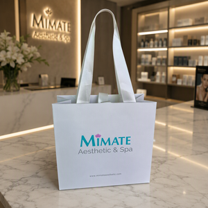 Options de papier spécialisé : Finitions texturées et tactiles pour un look raffiné des sacs de courses personnalisés avec votre marque. - Product Image 4