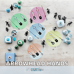 Arrowhead NON OL11 Su Geçirmez Mekanik Hareketli Saat İbreleri Siyah Kenar Yeşil Işıldayan ABS - Product Image 2