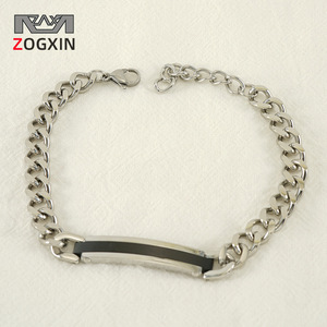 Zogxin Stainless Steel <b>Chain</b> Bracelet Unisex Fashion Jewelry Gift <b>Titanium</b> Steel Link Design - Product Image 1