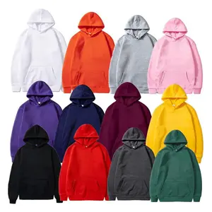 Bulk Polyester Unisex Plain Hoodies Sweatshirts Logotipo Personalizado Oversized Blank Men's Hoodies