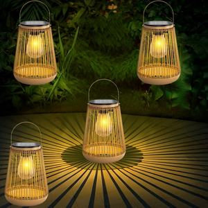 Lámpara Solar Creativa de Mimbre para Exteriores, Impermeable, Desmontable, Decoración para Mesa de Patio, Luz para Jardín o Pabellón - Product Image 4