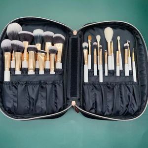 Ensemble de 23 pinceaux de maquillage blancs avec sac, pinceaux pour fond de teint, sourcils, eye-liner, blush, anticernes, kit de pinceaux cosmétiques - Product Image 4
