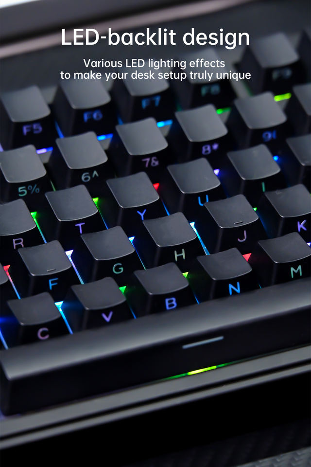 KY75 Mechanical Keyboard-75-Key RGB Backlit Wireless/USB 2.4GHz ...