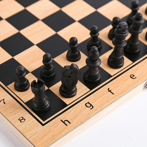 3-in-1 bằng gỗ quốc tế Bàn Cờ giáo dục giấy đồ chơi để giải trí và chơi trò chơi - Product Image 2