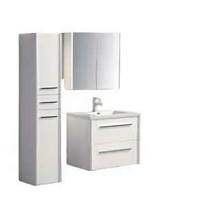알리바바 인증 공급 업체 저렴한 도매 E1 등급 MDF pvc 합판 벽 걸린 욕실 세면대 캐비닛 거울 싱크
