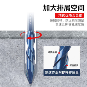 Super Hard Eccentric Drill Bit Hex Shank 1/4 In For Masonry Dry Drilling - Product Image 4