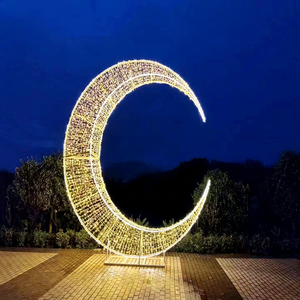 Illuminated Crescent Moon Motif <b>Light</b> for <b>Christmas</b> Plazas Theme Parks Shopping Malls Resorts and Holiday Events - Product Image 1