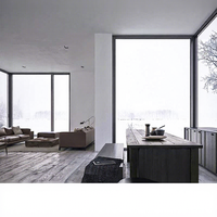 Fenêtres panoramiques fixes en aluminium à double vitrage trempé isolant, design moderne pour coins de fenêtre