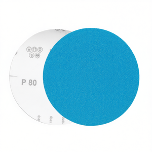 Fervi Heavy Adhesive Backed for Sanding <b>Discs</b> P80 Blue 150mm for Wood <b>Metal</b> Finishing - Product Image 2