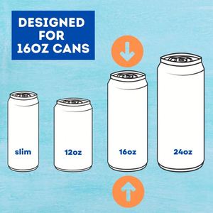 16oz Can Sleeves Neoprene <b>Beer</b> Coolies Blank Tall Energy Drink Coolers Compatible Can Coolers for Upcoming Sports Events - Product Image 2
