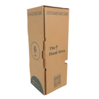 Boîte à fleurs en carton ondulé avec impression colorée et traitement de surface spécial, avec insertion personnalisée de fleurs et de pots