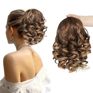 ผมปลอมแบบหางม้าสำหรับผู้หญิง ทรงลอนโรมัน ติดง่าย ดูเป็นธรรมชาติ ทนความร้อนสูง น้ำหนัก 120 กรัม - Product Image 1