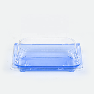 Boîtes de transport pour sushis à emporter de <span class=keywords><strong>6</strong></span> pouces et <span class=keywords><strong>7</strong></span> pouces, bleues, en plastique PET jetable, pour emballages de sushis - Product Image 4