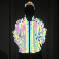 Chemise de sécurité à manches courtes pour hommes, réfléchissantes, lumineux, de couleur arc-en-ciel, nouveau design d'été, collection