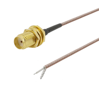 ANNXIN SMA Femelle Bulkhead vers Câble Pigtail RG178 à Fil Nu, Adaptateur d'Extension Coaxiale pour Antenne WiFi à Souder sur PCB, Vente en Gros
