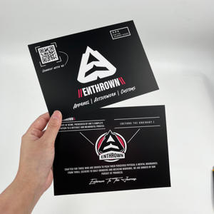 Etiquetas Personalizadas Negras para Ropa - Etiquetas Impresas en Blanco y Rojo con Código QR para Marca de Ropa, Calzado y Prendas - Product Image 5