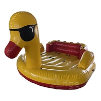 Extérieur eau remorquable bateau gonflable jaune canard bateau flottant canapé eau canapé bateau de ski nautique