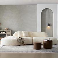 2025 Neue moderne minimalist ische nordische modulare Sofa garnitur Wohn möbel Stoff Leinen gebogene Couch L-Form Schnitts ofas