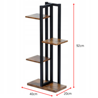 Support à plantes en métal épais à 4 niveaux, durable et thermolaqué, pour 5 pots, idéal pour la maison et le jardin, utilisation en intérieur en coin.