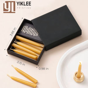 Contenitore di candela personalizzato per meditazione scatola di lusso nero con portacandele di soia cono candele regalo - Product Image 1