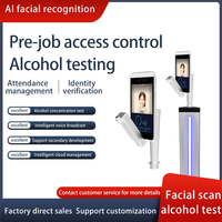Alcooltest biométrique pour contrôle d'accès et test d'alcool pré-emploi (conducteur/minier), avec gestion des présences par code QR, compatible Android