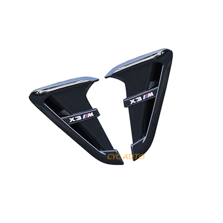 Three T Prese D'Aria Laterali Parafango Per BMW X3 G01 / X4 G02 (2018-2020) - Bocchettoni In ABS Nero Lucido - 4