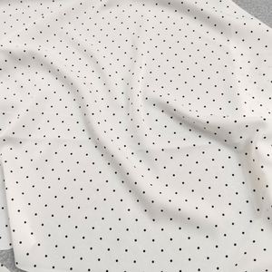 Tissu imprimé brocart uni 100% polyester à pois, bon tombé, 0,2 cm, pour vêtements de filles, vente en gros - Product Image 2