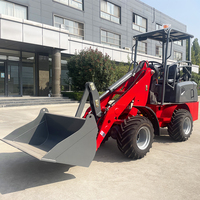 Chargeuse frontale électrique Derette E606, mini-chargeuse sur pneus 4x4 compacte avec accessoires et godet, à vendre, usine chinoise