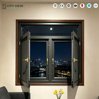 Ventanas Abatibles de Doble Acristalamiento con Marco de Aluminio para el Hogar, Ventana y Puerta Abatibles