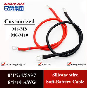 1awg 2awg 3awg 4awg 6awg 8awg 10awg Silicone Power Extension Inverter Cable Automotive Battery Cable with Ring Terminal - Product Image 2