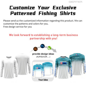 قمصان صيد طويلة الأكمام للجنسين بعامل حماية من الأشعة فوق البنفسجية 50، سريعة الجفاف وقابلة للتنفس، مطبوعة حسب الطلب بشعار مخصص، ملابس صيد التونة بالجملة - Product Image 2