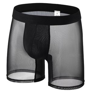 Calzoncillos Boxer de Malla Tejida Transparente para Hombre, Cintura Media, Antibacterianos, Finos, Frescos y Transpirables para Verano, Tallas Grandes, Sexy - Product Image 1