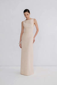 Vestidos casuales de calidad superior Elegante MARGOT VESTIDO CON ESPALDA ABIERTA 140cm 61% Rayón 39% Algodón Vestido de lujo Ropa de mujer de Vietnam - Product Image 6