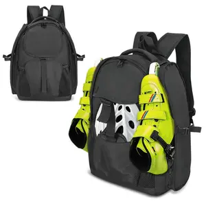 Skating Sports Backpacks Bag Storage of Roller Skates Speed/ Ice Skates Travel Backpack for Safety Helmet Kneecap and Shoes