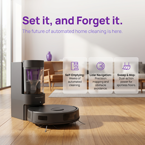 PR10-C800 Robot Vacuum Cleaner, 18000Pa Strong Suction, Gyroscope Navigation, Auto Empty Station - Product Image 6