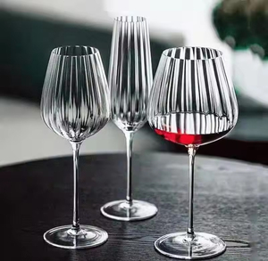 Verres à vin rouge à rayures verticales, cristal de qualité supérieure, flûtes à champagne pour hôtel et restaurant, verres à eau, gobelets à vin - Product Image 6