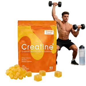 Gomitas <span class=keywords><strong>de</strong></span> Creatina Monohidrato O EM en Oferta para Hombres y Mujeres, para Concentración, Fuerza y Resistencia, Fórmula Anti-Derretimiento - Product Image 1