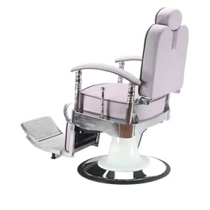 Fauteuil de Salon de Coiffure de Luxe en Acier Inoxydable, Fauteuil Pivotant et Réglable en Hauteur pour Coiffure, Permanente, Coloration et Coiffage en Salon - Product Image 4