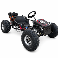 Go Kart de Gasolina de Alta Velocidad de 212cc, Buggy de Carreras Todoterreno para Adultos con Volante, Llantas de 10 Pulgadas, Buggy Monoplaza de 4 Tiempos