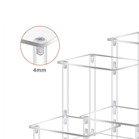 Organisateur de parfum à 4 niveaux Présentoir en acrylique Risers Présentoir en acrylique Compatible avec les figurines POP