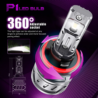 Nouveauté Ampoule de phare LED P1 H7 H8 H11 H10 9005 9006 9012 avec puces LED GC 26W 5000LM pour phares de voitures et de motos