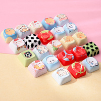 Keyboard key clicker, custom keycap, soccer ball, animal, cat, DIY, custom clicker, stress relief, fidget, keychain toy