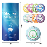 Diffuseur de parfum pour la douche bio et sans cruauté animale |   Tablette de douche relaxante à l'huile de menthe poivrée, écologique, pour femmes, logo personnalisé pour la Saint-Valentin